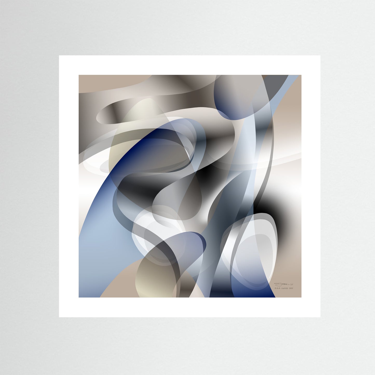 Paperprint "Blue Touch 2"