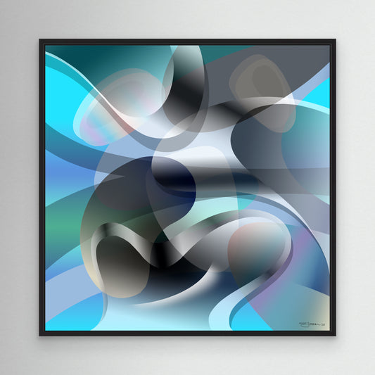 Lerretstrykk «Blue Touch 1»