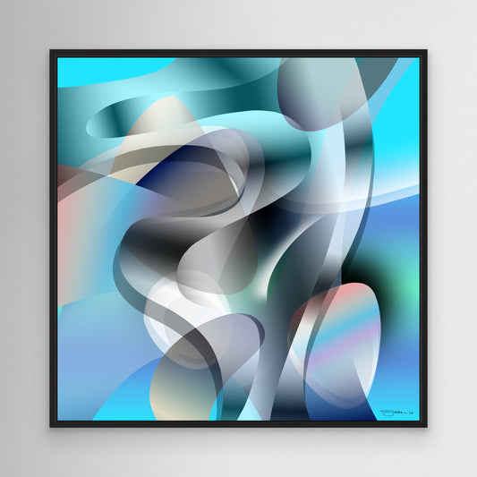 Lerretstrykk "Blue Touch 2"